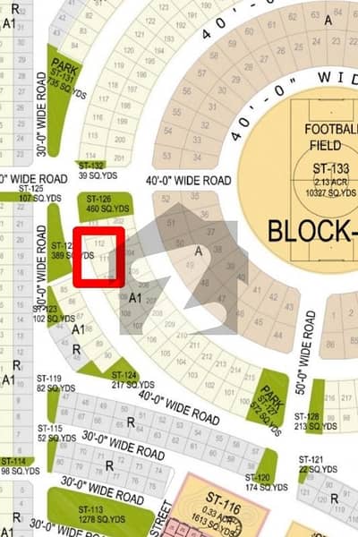 180 square yards plot available for sale block park face