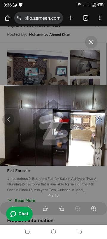 گلشنِ اقبال - بلاک 17 گلشنِ اقبال,گلشنِ اقبال ٹاؤن,کراچی میں 3 کمروں کا 7 مرلہ فلیٹ 4.5 کروڑ میں برائے فروخت۔