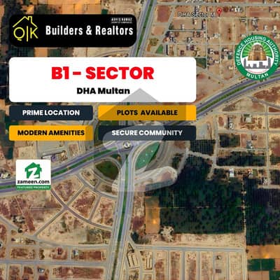 Prime Location 10 Marla Plot Available In Sector B1 ,DHA Multan