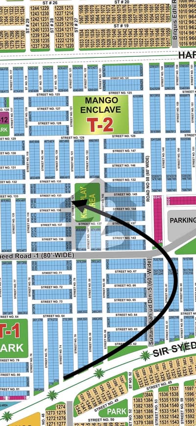 Corner park facing Prime location plot Available for sale In dha Multan