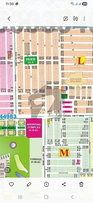 Premium Location DHA Raya Residential plot For Sale Golf course Defence club on walking distance