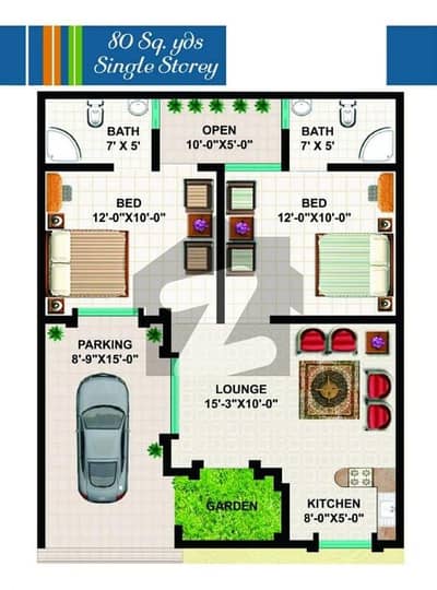 LUXURY VILLA 80 SQ YARDS FOR SALE