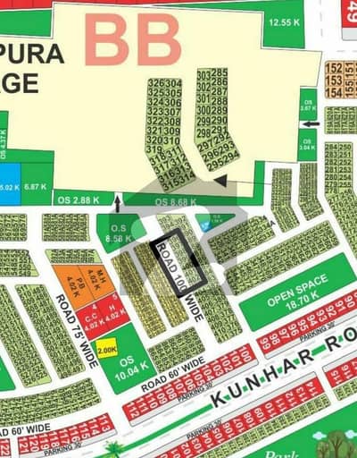 Lda City Lahore BB Block 10-Marla Plot Available For Sale 100ft Road