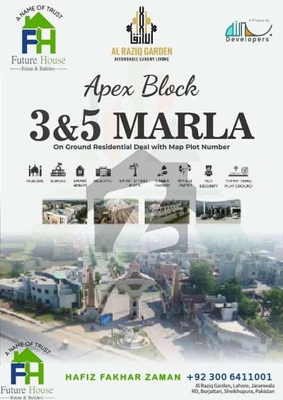 3 Marla Plot on Installments In Lahore With Plot Number