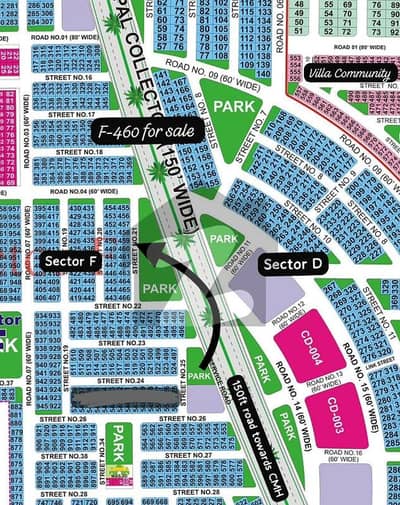 Sector-F 10-Marla Park Facing Plot For Sale