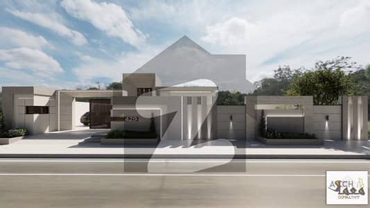 Luxurious 1000 Sq yard Resort Style Single Story Bungalow 3 Master Bedrooms With Walk-in Wardrobe And Attached Bath