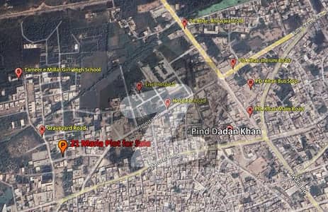 کوٹ کلاں پنڈ دادن خان میں 1 کنال رہائشی پلاٹ 2.3 لاکھ میں برائے فروخت۔