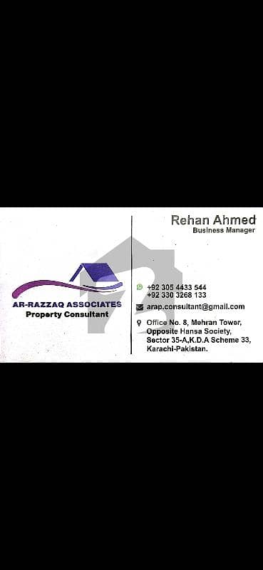 کیپٹل کوآپریٹو ہاؤسنگ سوسائٹی سکیم 33 - سیکٹر 35-اے,سکیم 33,کراچی میں 5 مرلہ رہائشی پلاٹ 1.9 کروڑ میں برائے فروخت۔