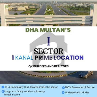 1 Kanal Possession Plot in DHA Multan Sector I | Near Community Club | Prime Location