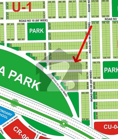 10 Marla Plot Available For Sale Direct Access To Main 300 Feet Road