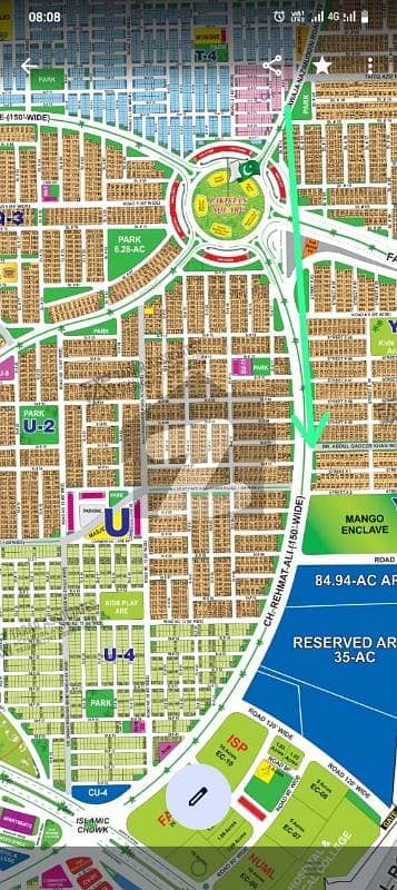 DHA Multan good location corner extra laind 150 fit road