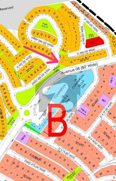 Corner plot+ 2 Side open+ 3 Marla Extra Land not paid for sale Dha phase 3 Seren City Sector. B. plot number. 1 Corner Street no 86 for sale Direct Deal with Owner Developed plot Possessionable plot Ready for Construction Top heighted plot