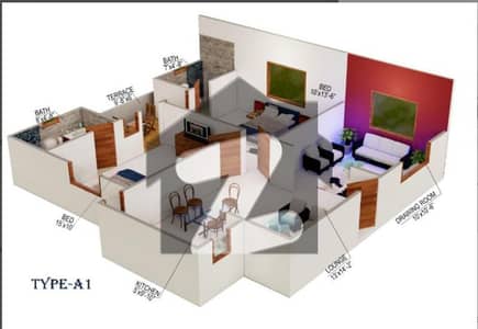 شمسی سوسائٹی شاہ فیصل ٹاؤن,کراچی میں 3 کمروں کا 4 مرلہ فلیٹ 1.25 کروڑ میں برائے فروخت۔