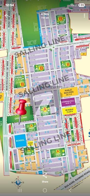 5Marla Good Location Plot Block -A Very Near To Park Available For Sale In Bahria EMC Society Lahore