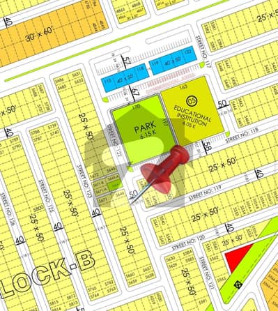 5 Marla plot for sale on 50 feet road,walking distance from Super Nova School,Park,Masjid Ibrahim and Civic Centre