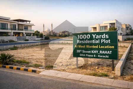 ڈی ایچ اے فیز 6 ڈی ایچ اے ڈیفینس,کراچی میں 2 کنال رہائشی پلاٹ 18.0 کروڑ میں برائے فروخت۔