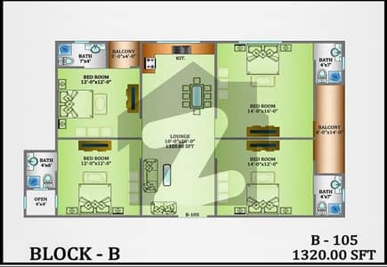 اَپر غزری غِزری,کراچی میں 4 کمروں کا 6 مرلہ فلیٹ 1.1 کروڑ میں برائے فروخت۔