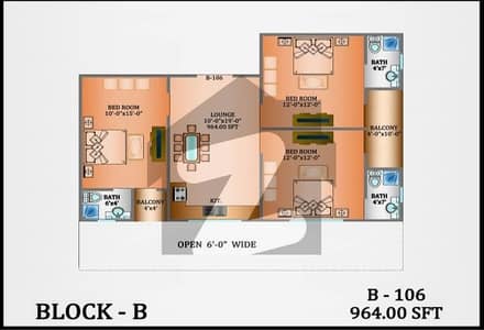اَپر غزری غِزری,کراچی میں 3 کمروں کا 4 مرلہ فلیٹ 95.0 لاکھ میں برائے فروخت۔