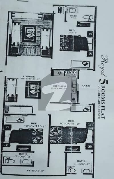 3 BEDROOM Drawing Dining 60ft Wide Road Lift Available _Flat For Sale Lift Wala Project West Open Building Sub Leased Property All Utilities Available Rental Income 55k Monthly