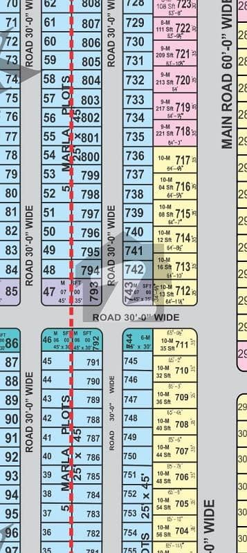 L block 7 marla corner plot 793 number