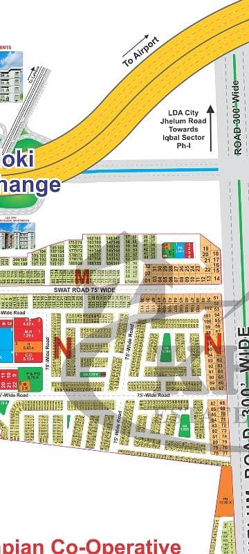 lda city Lahore M Block 1-kanal Plot Available For Sale 75ft Road