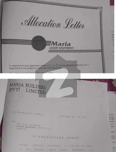 2 Bed D. D Corner & ,1st Floor Flat For Sale (851 Square Feet) In Shadman No. 14-B, North Nazimabad, Karachi .