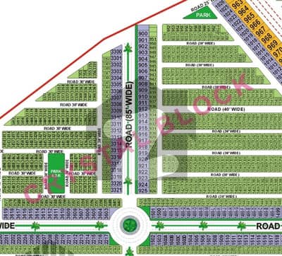 5 Marla Plot For Sale in Crystal Block Parkview City Lahore Fully developed Area