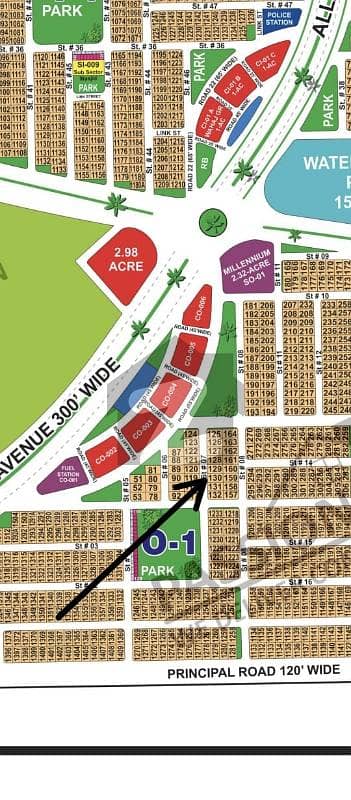 DHA Multan sector O 1 kanal residential plot near to park, Masjid and commercial.