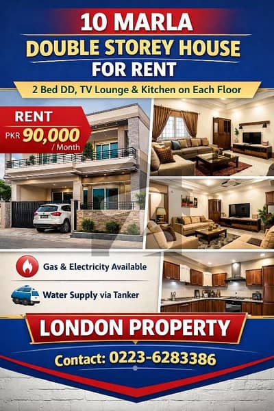 9 Marla Double Storey House For Rent