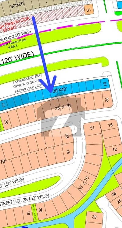 Prime 5 Marla Commercial Plot for Sale on Avenue 120 Boulevard, Sector M, Bahria Enclave