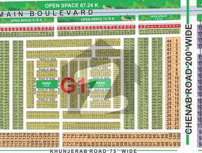 Hot Location 5 Marla On-Ground Plot for Sale in LDA City G1 Block (50 Ft Road, Facing 10 Marla)