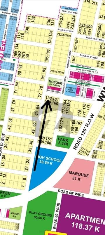 ڈی ایچ اے فیز9 پریزم - بلاک آر ڈی ایچ اے فیز9 پریزم,ڈی ایچ اے ڈیفینس,لاہور میں 1 کنال رہائشی پلاٹ 2.35 کروڑ میں برائے فروخت۔
