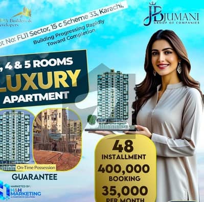 سکیم 33 کراچی میں 2 کمروں کا 3 مرلہ فلیٹ 80.0 لاکھ میں برائے فروخت۔