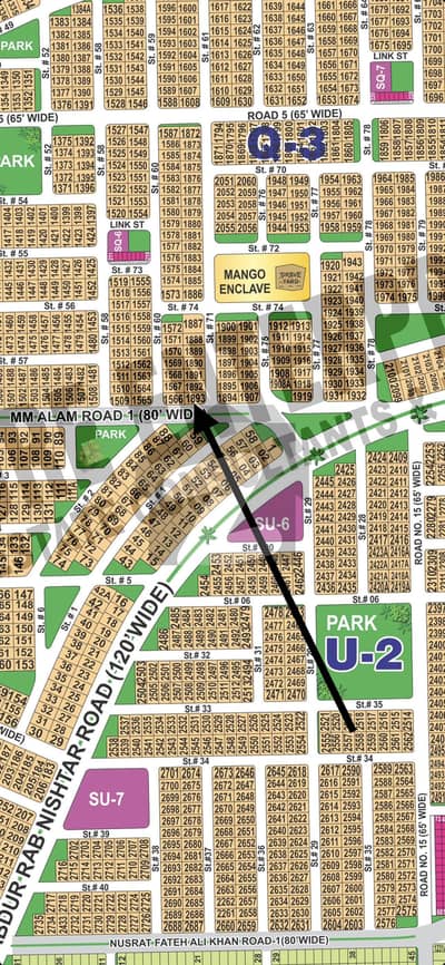 1 Kanal Corner On 80 Ft Road Possession Plot For Sale In Sector Q - DHA Multan