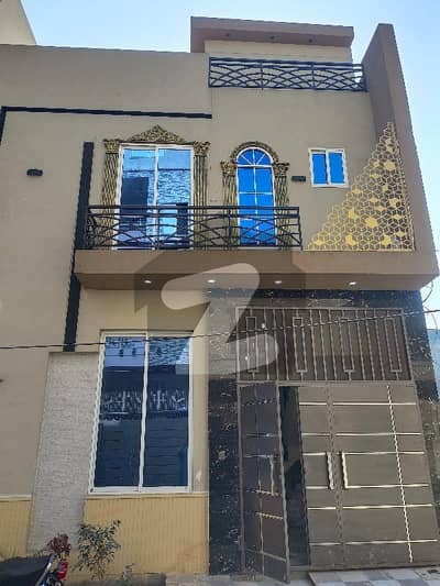 3 Marla double story house fr sale brand new home ideal and hot loction carpet road water electricity Gass available gated society 24 hour security guard near sozo water park near canal road 3D ultra model design Spanish look furnished home with wood work registry intqal bank finance available