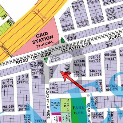 1 Kanal Residential Plot Is For Sale In V Block Phase 8 DHA Lahore