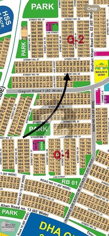 ڈی ایچ اے فیز 1 ۔ سیکٹر کیو ڈی ایچ اے فیز 1,ڈی ایچ اے ڈیفینس,ملتان میں 1 کنال رہائشی پلاٹ 67.0 لاکھ میں برائے فروخت۔