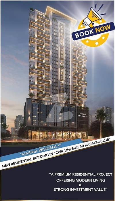 Clifton civil line near Karachi club apartment 3 bedroom lounge kitchen prime location parking gym best security