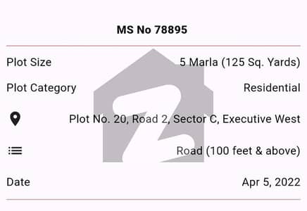 کیپیٹل ریزڈنشیا مرگلہ ہِلز-2,ای ۔ 11,اسلام آباد میں 5 مرلہ پلاٹ فائل 45.0 لاکھ میں برائے فروخت۔