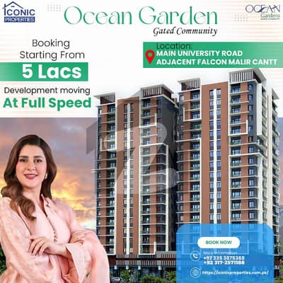 اوشن گارڈنز سکیم 33 - سیکٹر 44,سکیم 33,کراچی میں 3 کمروں کا 5 مرلہ فلیٹ 2.05 کروڑ میں برائے فروخت۔