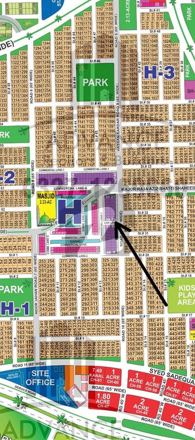 ڈی ایچ اے فیز 1 ۔ سیکٹر ایچ ڈی ایچ اے فیز 1,ڈی ایچ اے ڈیفینس,ملتان میں 1 کنال کمرشل پلاٹ 2.85 کروڑ میں برائے فروخت۔