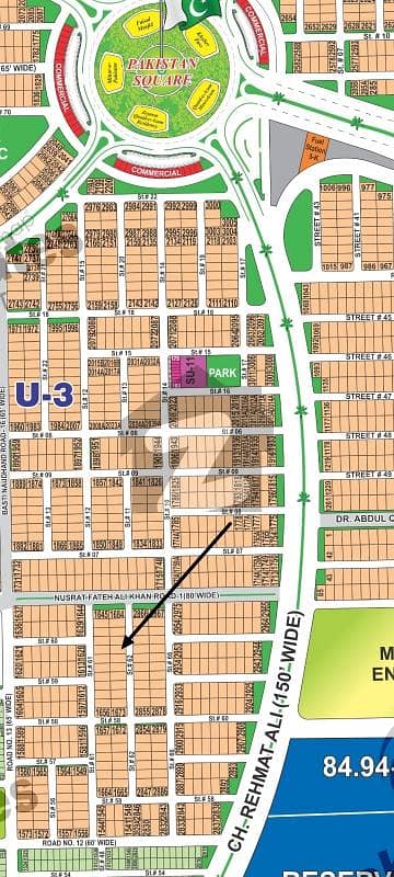 One Kanal Plot For Sale Sector U , DHA Multan