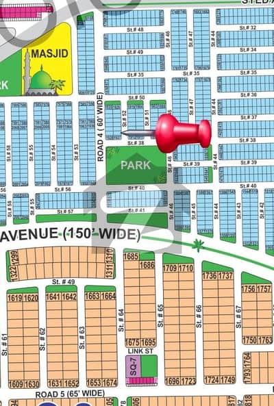 DHA Multan Sector T Prime Location Plot for sale Prime Location near Park and Commercial Market at investor Rate.