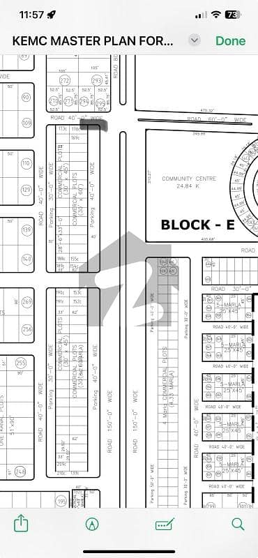 کے ای ایم سی ہاؤسنگ سوسائٹی لاہور میں 8 مرلہ کمرشل پلاٹ 3.6 کروڑ میں برائے فروخت۔