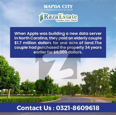 واپڈا سٹی ۔ بلاک ایف واپڈا سٹی,فیصل آباد میں 1 کنال رہائشی پلاٹ 2.7 کروڑ میں برائے فروخت۔