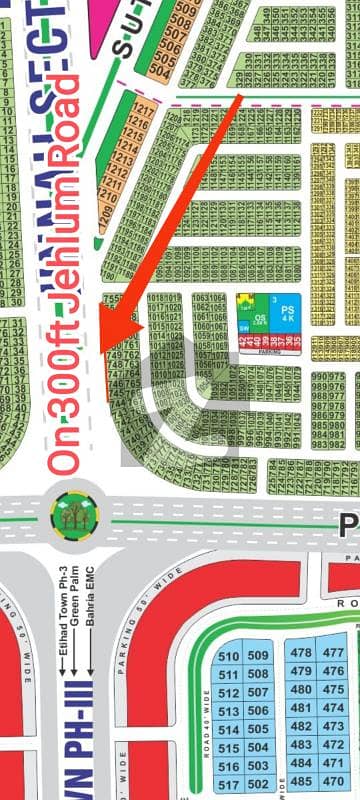 On 300 Ft Jehlum Road, 10 Marla Residential Plot, Near to Etihad Town's Commercial Area on Pine Avenue Road, Jinnah Sector, LDA City