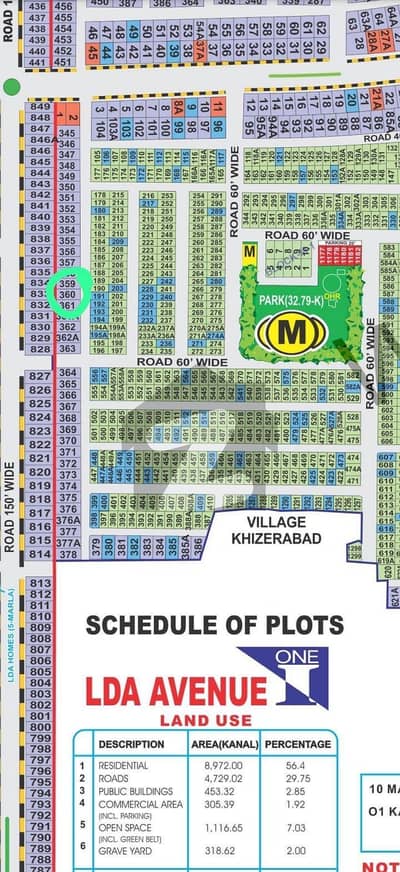 ONE Kanal Plot For Sale 150 So Fet Road