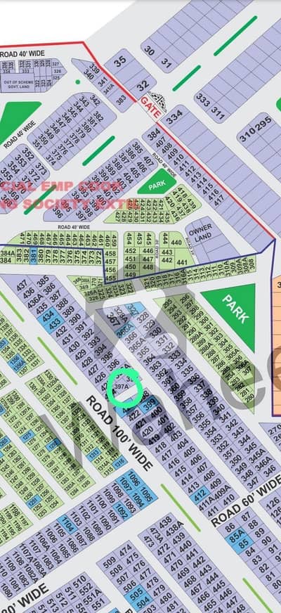 ONE Kanal Plot For Sale 100 Feet Road Back Of Road Level Plot Possession Available NOC Available