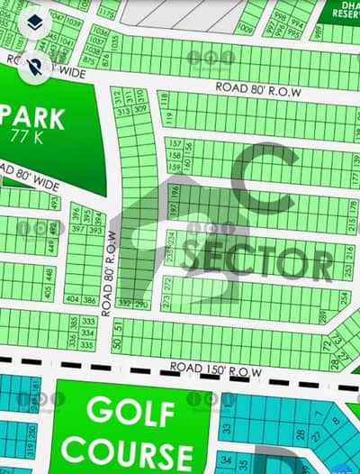 1 Kanal Prime Location Plot for Sale in DHA Phase 9 Prism C Block