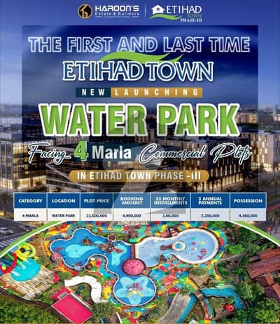 4 Marla Commercial Plots for Sale in Etihad Town Phase 3 facing water fall